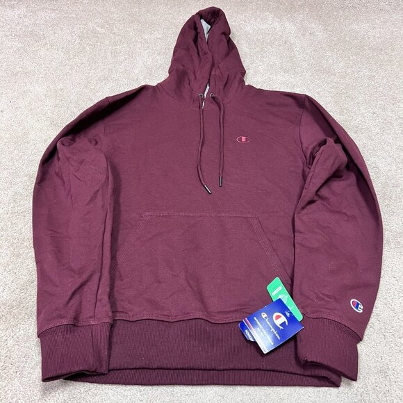 Champion Hoodie Men’s Red Long Sleeve Pullover Size Small NWT - Picture 1 of 11